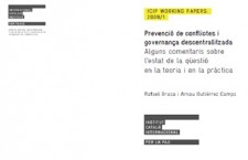 (CAT) Prevenció de conflictes i governança descentralitzada (ICIP Working Papers)