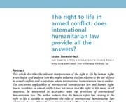 The right to life in armed conflict (International Review of the Red Cross)